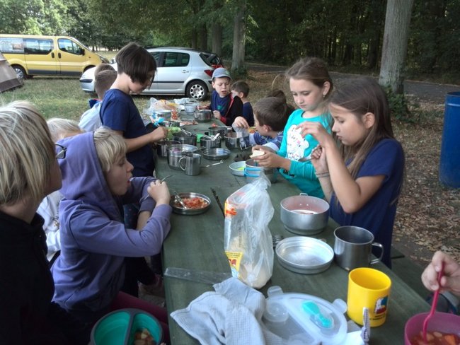 Jesienne harce w lesie - zdjęcia