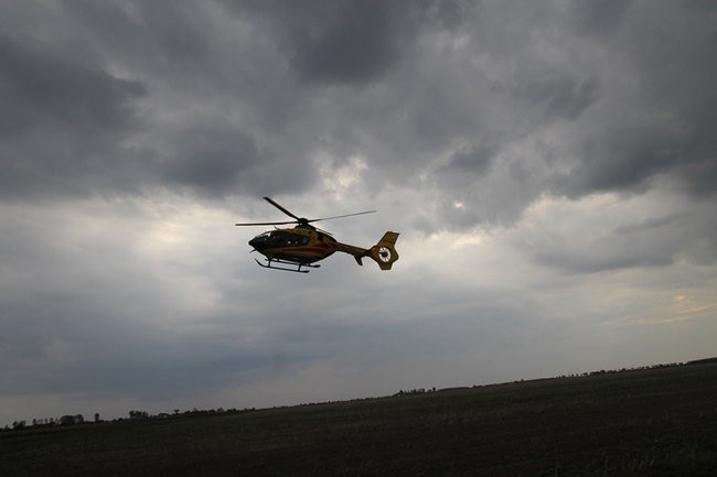 Motocyklista w ciężkim stanie - zdjęcia