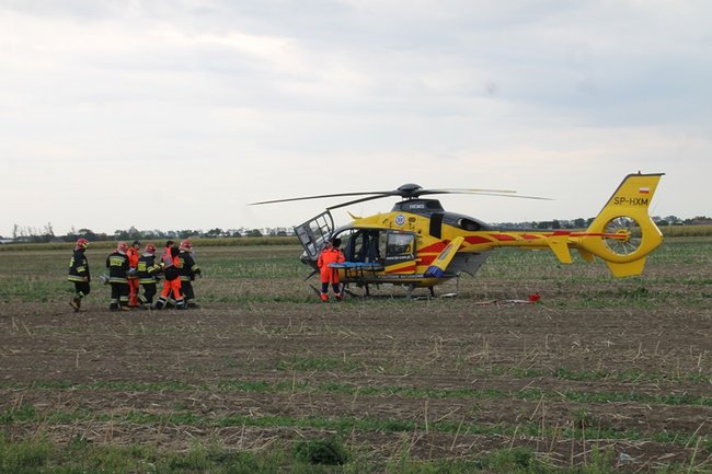 Motocyklista w ciężkim stanie - zdjęcia