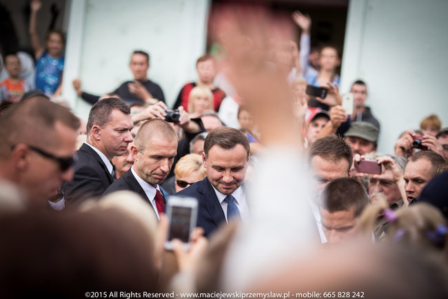 Tłum powitał prezydenta - fotorelacja
