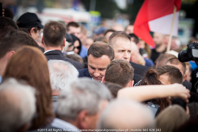 Tłum powitał prezydenta - fotorelacja