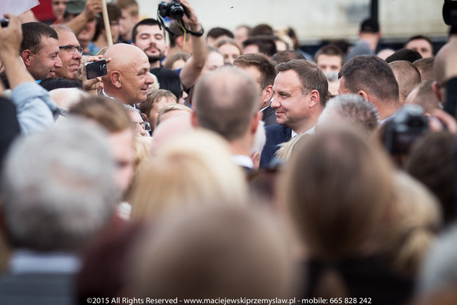 Tłum powitał prezydenta - fotorelacja