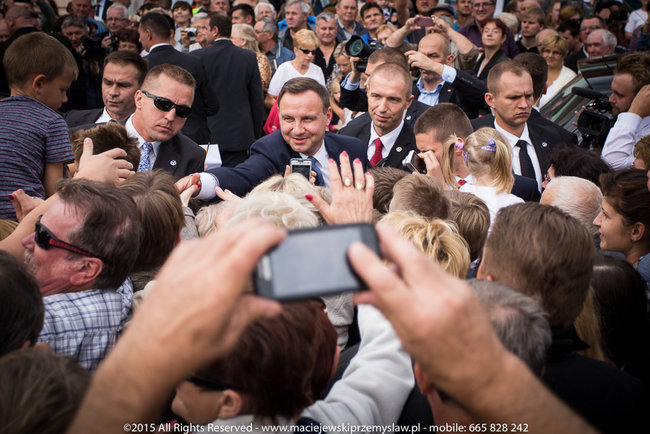 Tłum powitał prezydenta - fotorelacja