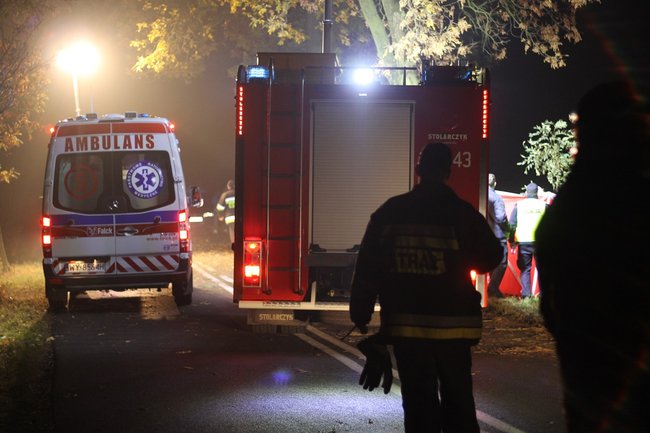 Uderzył w drzewo. Poniósł śmierć na miejscu