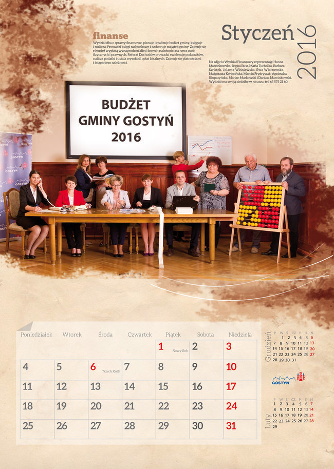 Urzędnicy i radni w kalendarzu - zdjęcia