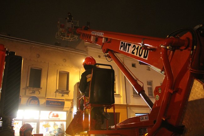 Pożar w centrum miasta - zdjęcia
