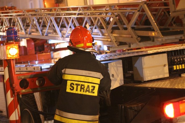 Pożar w centrum miasta - zdjęcia