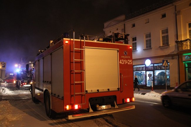 Pożar w centrum miasta - zdjęcia