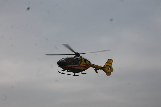 Helikopter zabrał poparzone dziecko