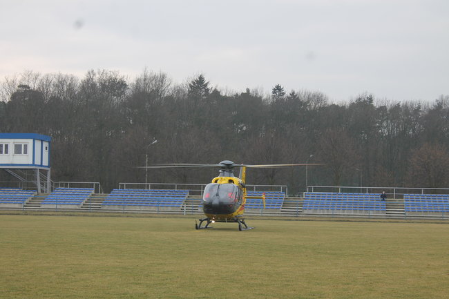 Helikopter zabrał poparzone dziecko