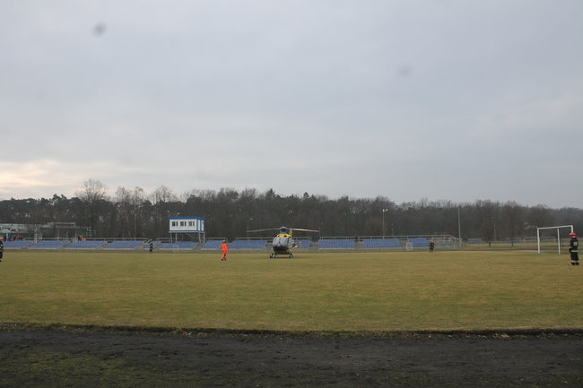 Helikopter zabrał poparzone dziecko