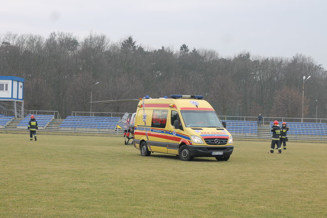 Helikopter zabrał poparzone dziecko