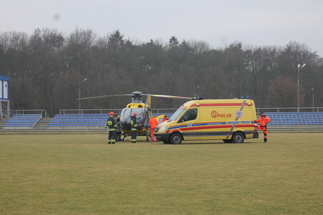 Helikopter zabrał poparzone dziecko