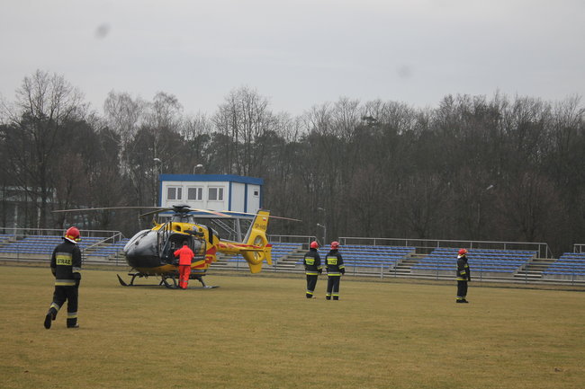 Helikopter zabrał poparzone dziecko