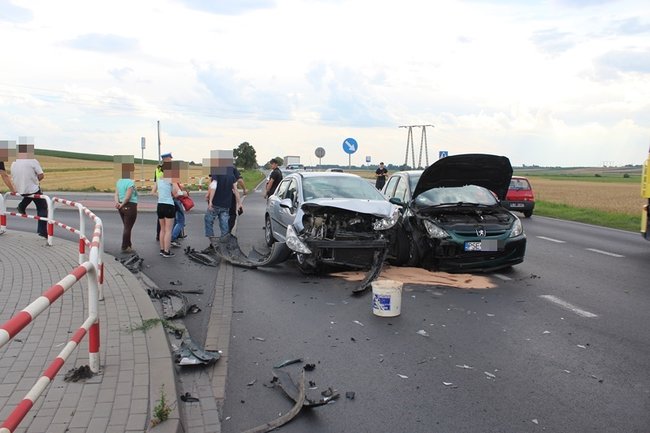 Zderzyły się dwa peugeoty