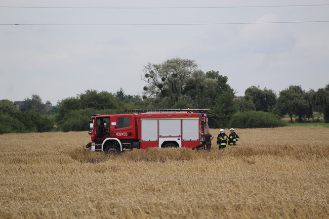 Pierwszy pożar zboża w tym roku