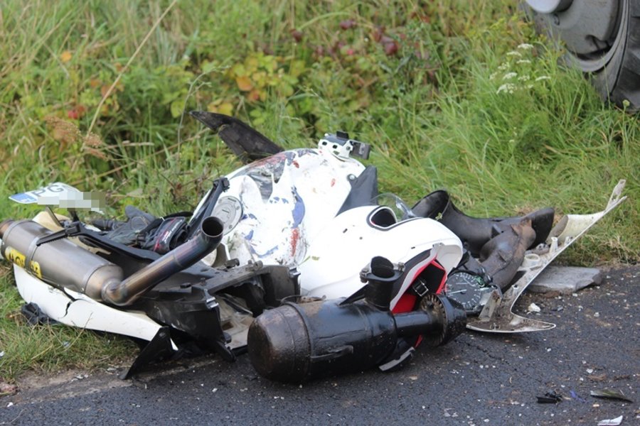 Motocyklista zginął na miejscu