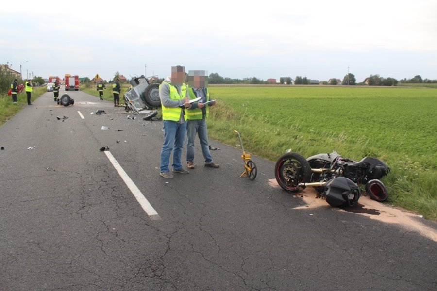 Motocyklista zginął na miejscu