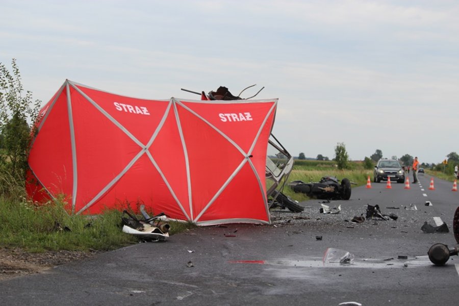 Motocyklista zginął na miejscu