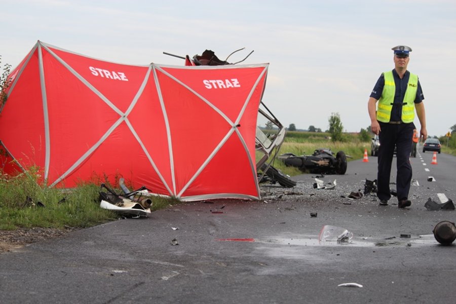 Motocyklista zginął na miejscu