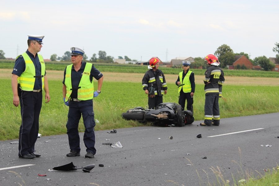 Motocyklista zginął na miejscu