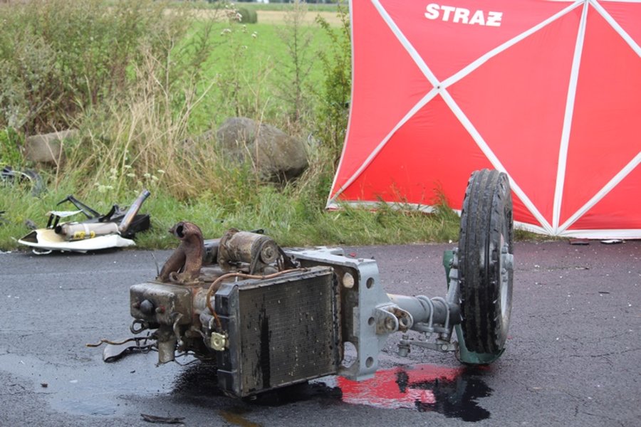Motocyklista zginął na miejscu
