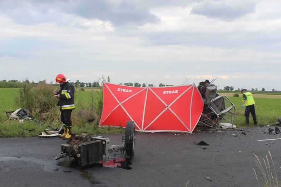 Motocyklista zginął na miejscu