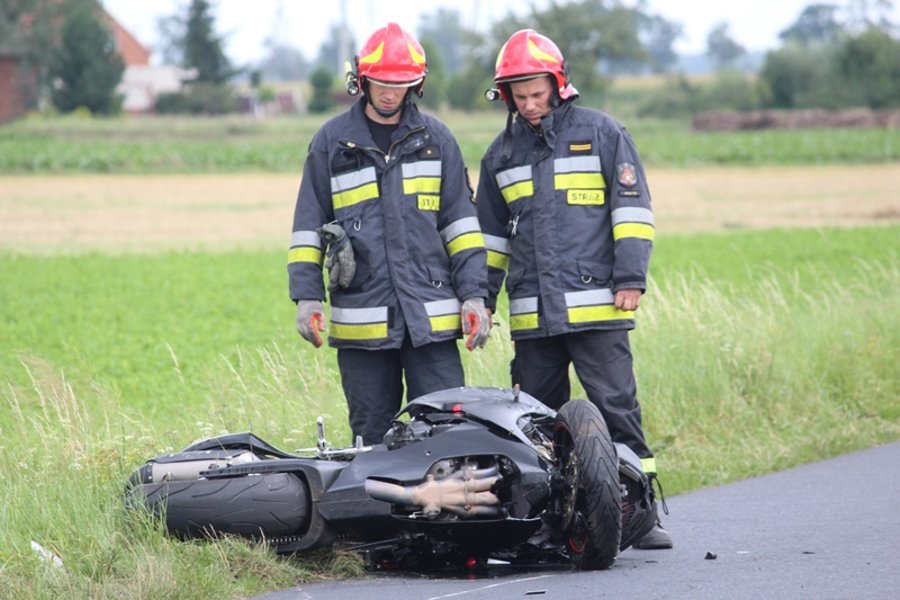 Motocyklista zginął na miejscu