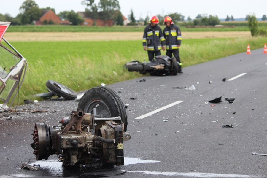 Motocyklista zginął na miejscu