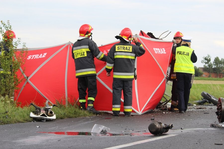 Motocyklista zginął na miejscu