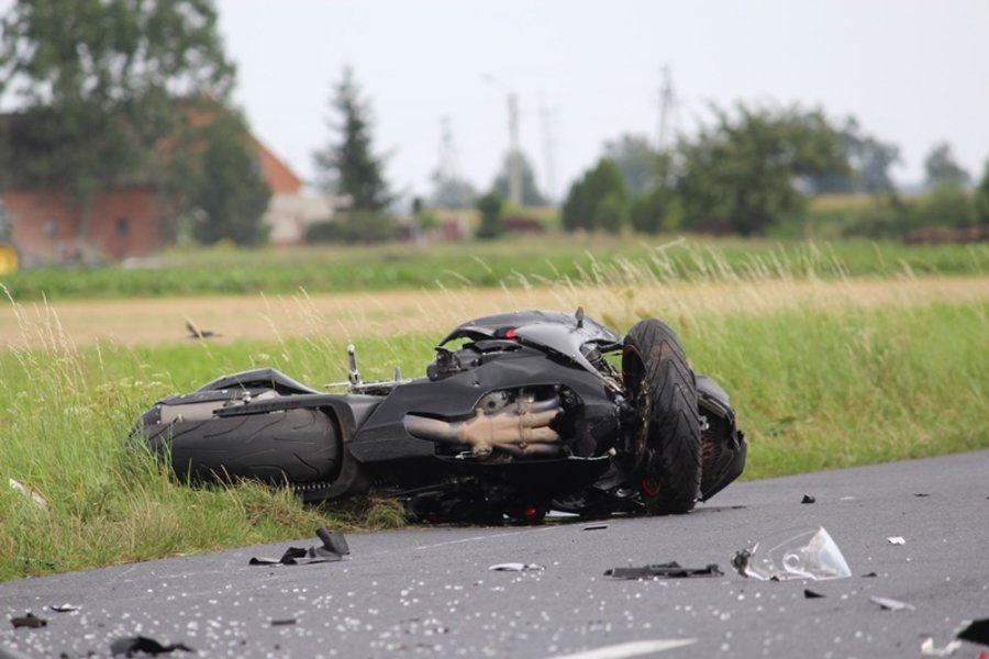 Motocyklista zginął na miejscu