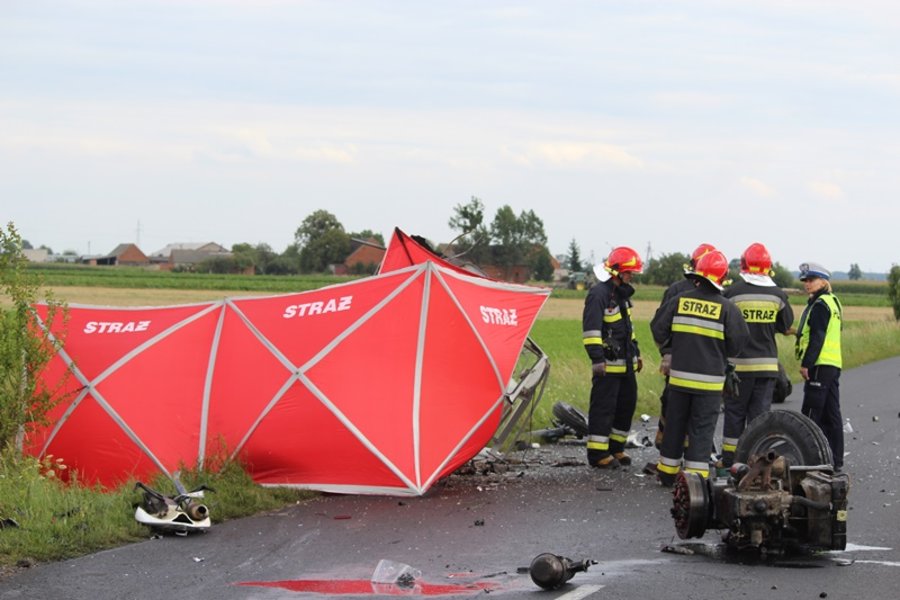 Motocyklista zginął na miejscu