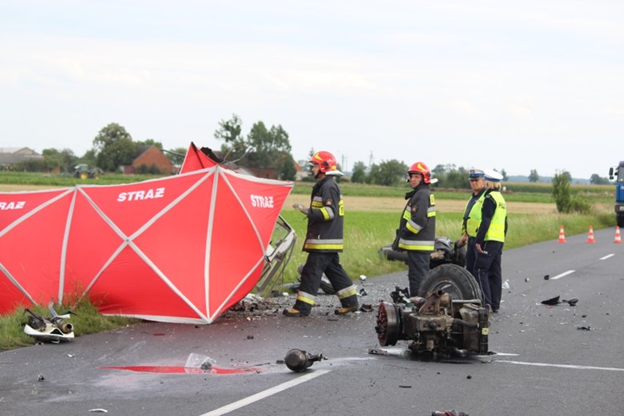 Motocyklista zginął na miejscu