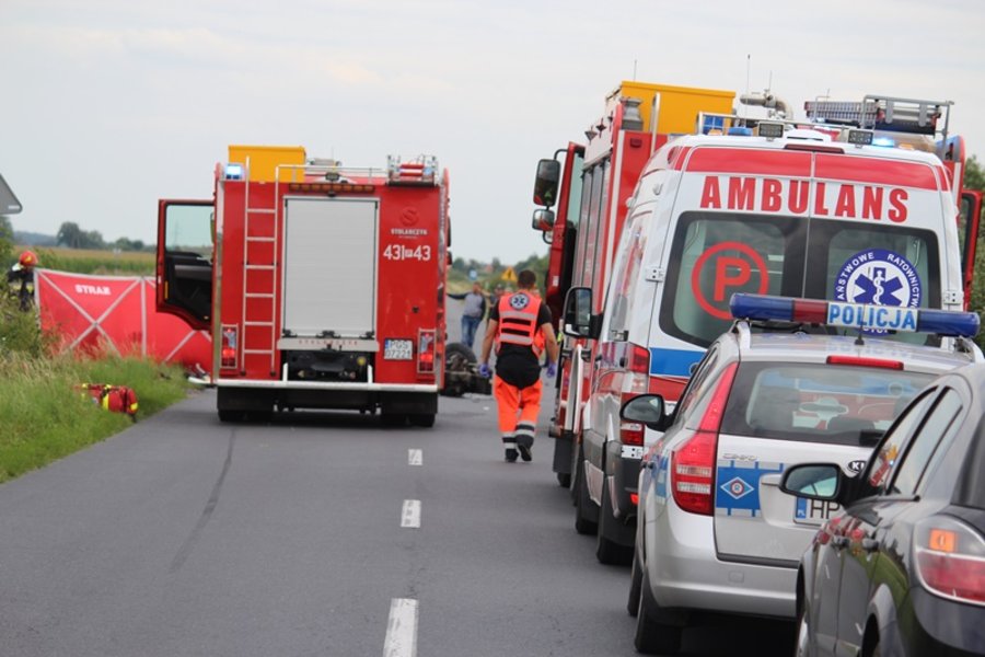 Motocyklista zginął na miejscu