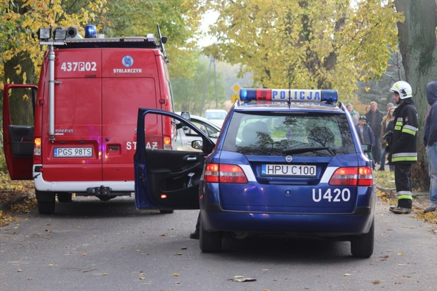 Uderzył prosto w drzewo