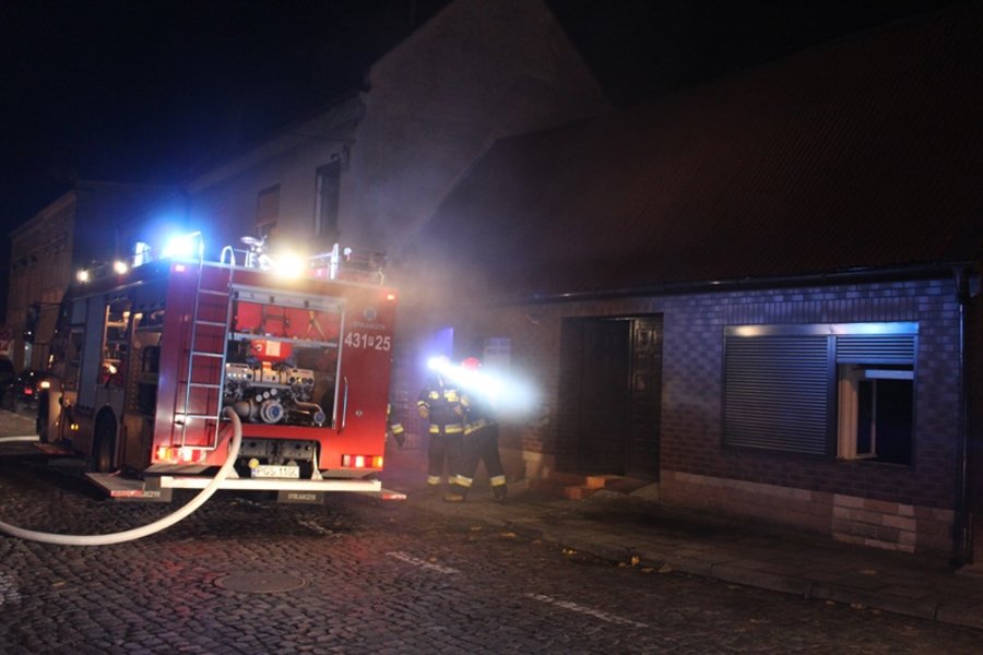 Pożar w sklepie rowerowym