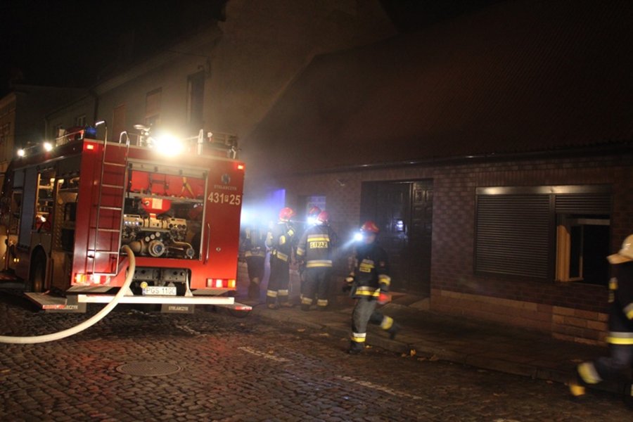 Pożar w sklepie rowerowym