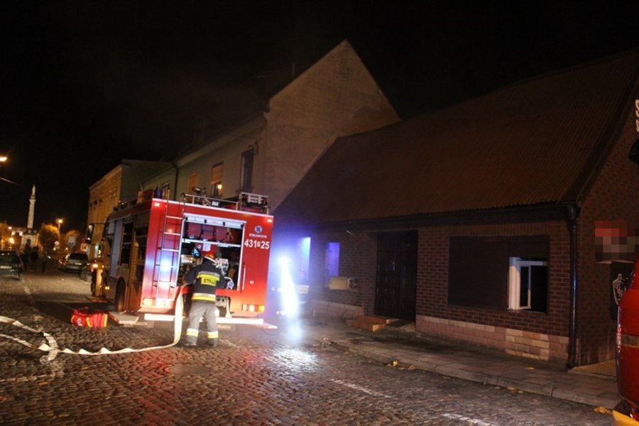 Pożar w sklepie rowerowym