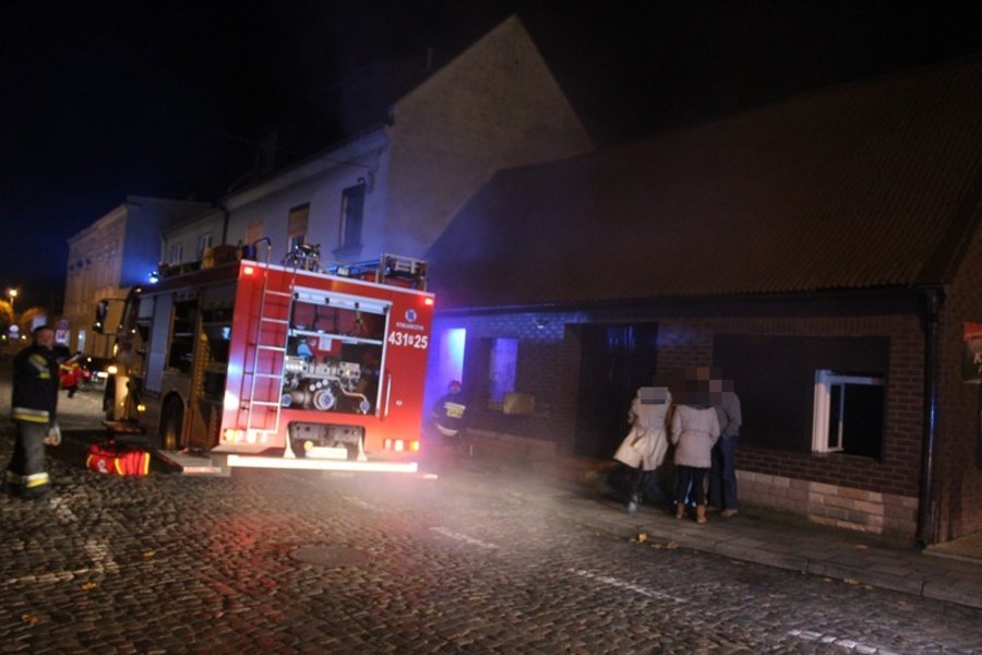 Pożar w sklepie rowerowym