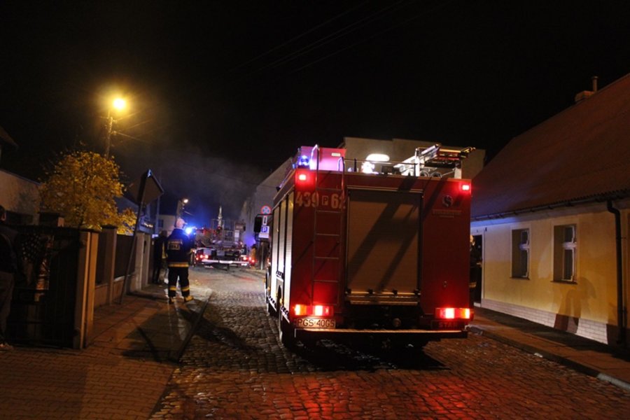 Pożar w sklepie rowerowym