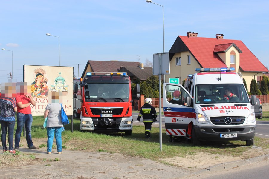 Stłuczka na skrzyżowaniu