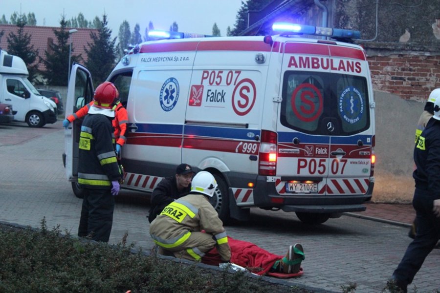 Groźny wypadek w Poniecu