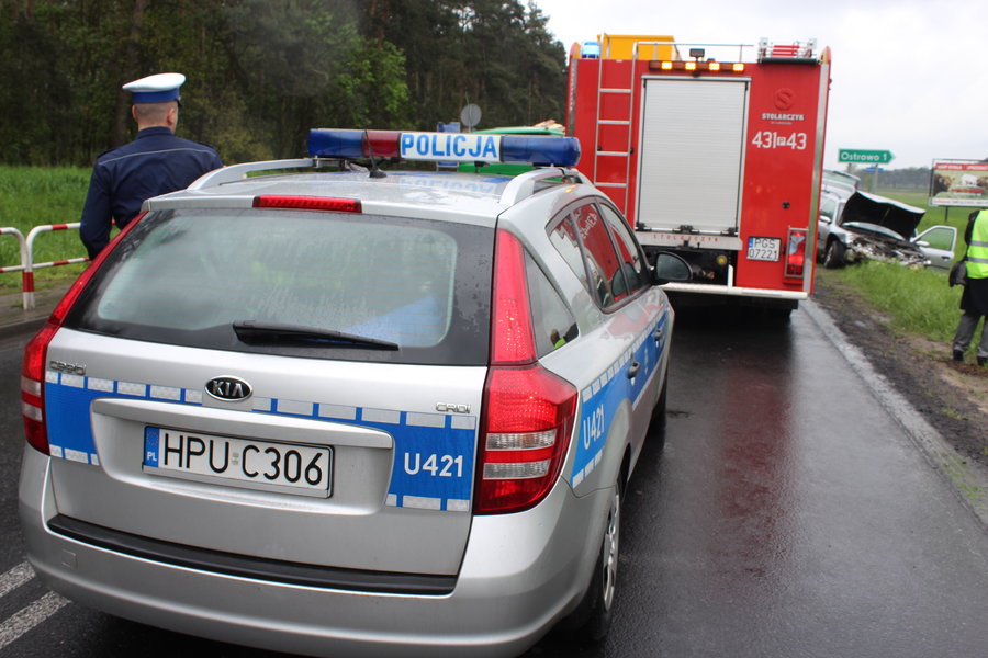 Kobietę zabrano do szpitala