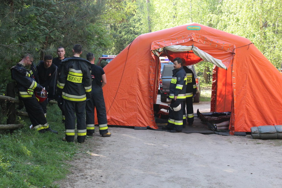 Groźny wypadek i pożar lasu