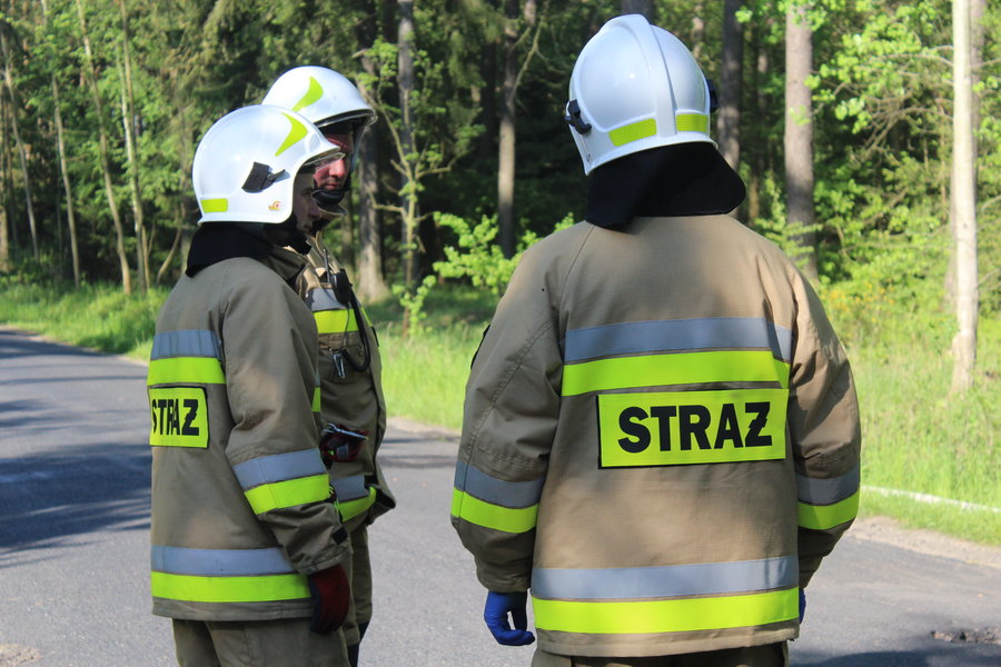Groźny wypadek i pożar lasu
