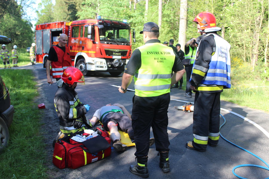 Groźny wypadek i pożar lasu