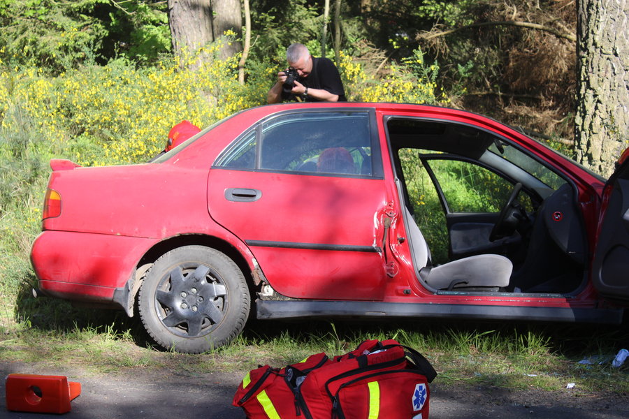 Groźny wypadek i pożar lasu