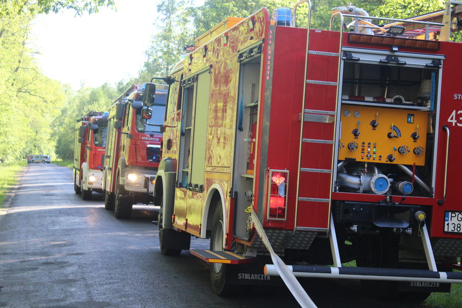 Groźny wypadek i pożar lasu