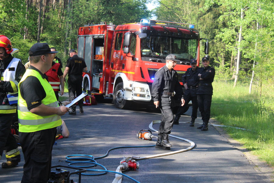 Groźny wypadek i pożar lasu