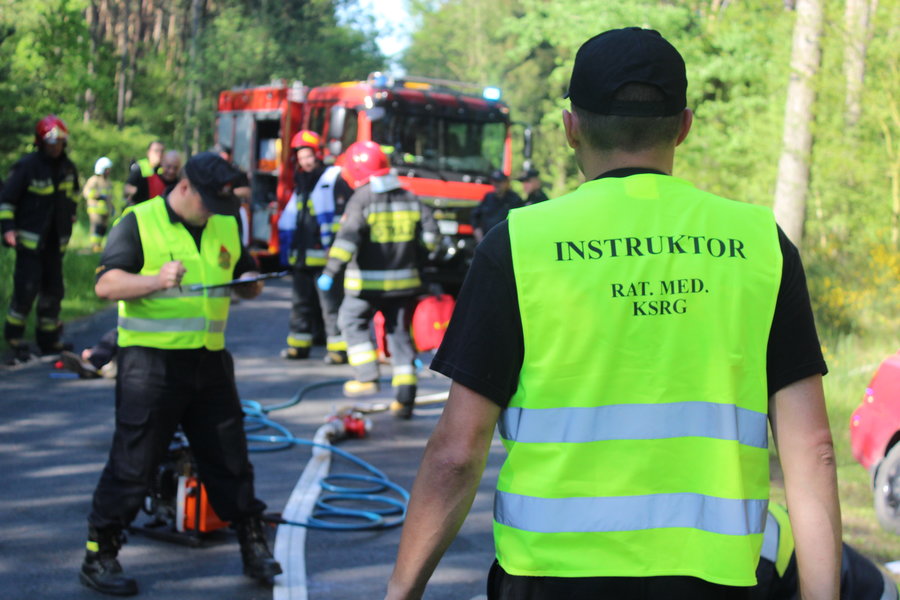Groźny wypadek i pożar lasu
